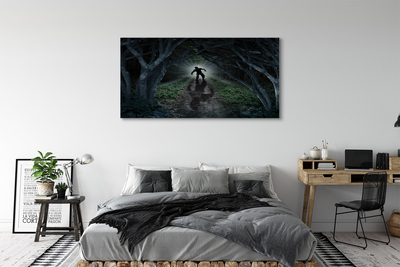 Quadro su tela Forma della foresta oscura di un albero