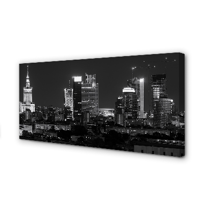 Quadro su tela Skyscrapers Panorama di Varsavia