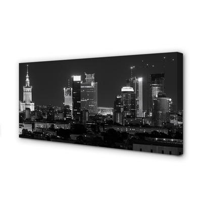 Quadro su tela Skyscrapers Panorama di Varsavia