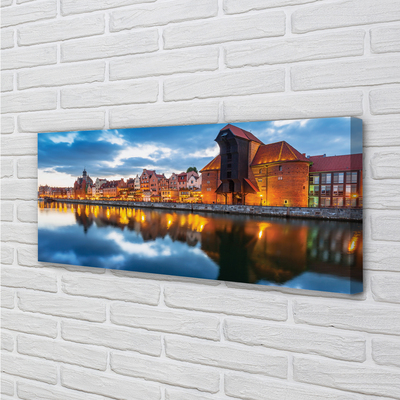 Quadro su tela Edifici del fiume Darńsk