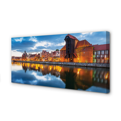 Quadro su tela Edifici del fiume Darńsk