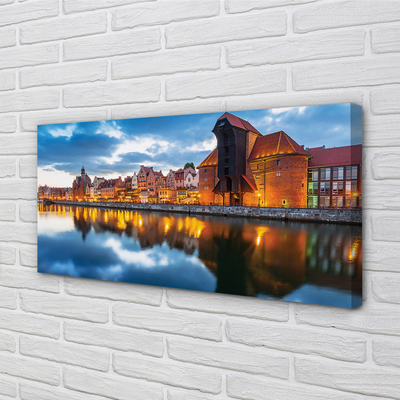 Quadro su tela Edifici del fiume Darńsk