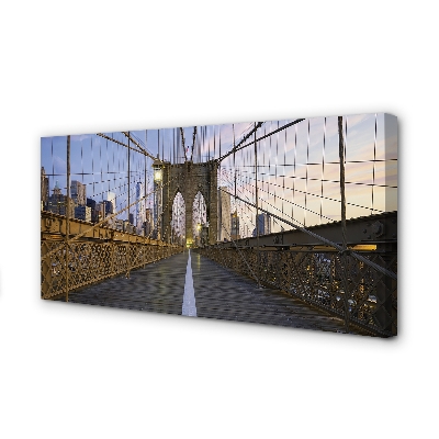 Foto quadro su tela SCHYSCRAPERS Bridge Sunset