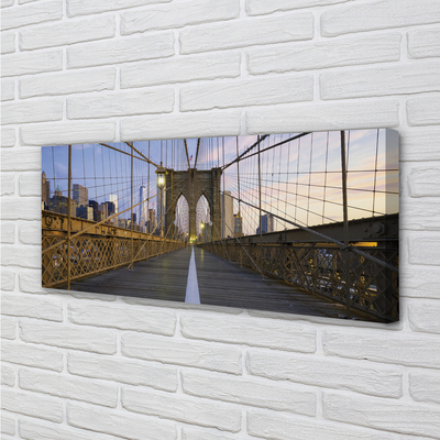 Foto quadro su tela SCHYSCRAPERS Bridge Sunset