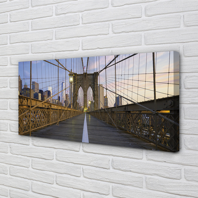 Foto quadro su tela SCHYSCRAPERS Bridge Sunset