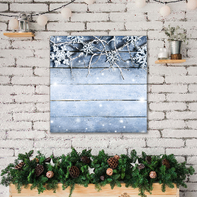 Quadro su tela Vacanze, fiocchi di neve, inverno, gelo