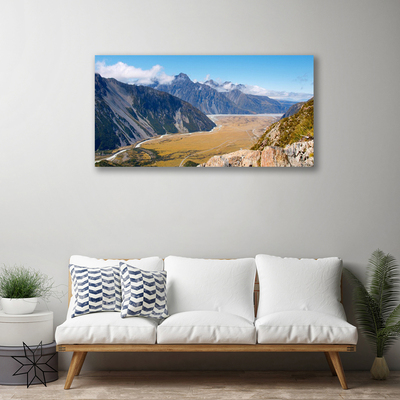 Quadro su tela Montagne, paesaggio della valle