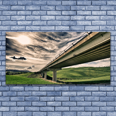 Quadro su tela Valle del ponte dell'autostrada