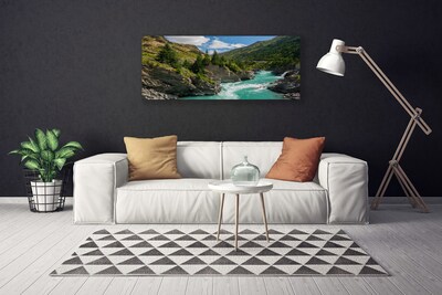 Foto quadro su tela Montagne del paesaggio del fiume