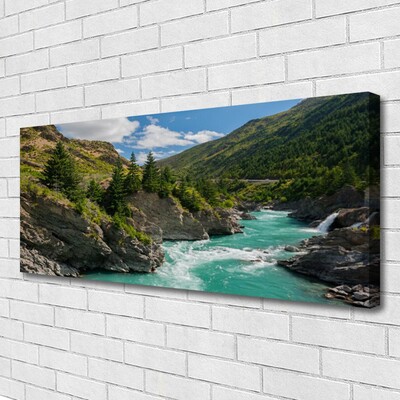 Foto quadro su tela Montagne del paesaggio del fiume