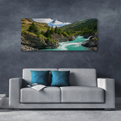 Foto quadro su tela Montagne del paesaggio del fiume