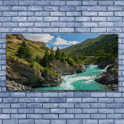 Foto quadro su tela Montagne del paesaggio del fiume