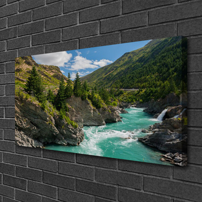 Foto quadro su tela Montagne del paesaggio del fiume