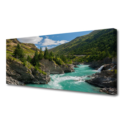 Foto quadro su tela Montagne del paesaggio del fiume