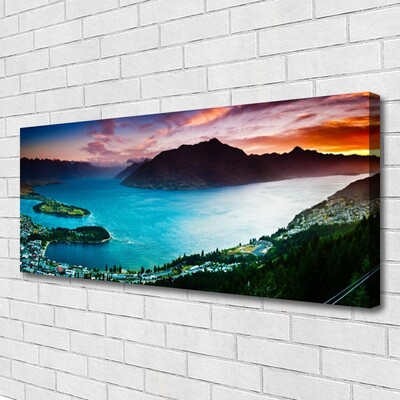 Quadro su tela Paesaggio di montagna della penisola