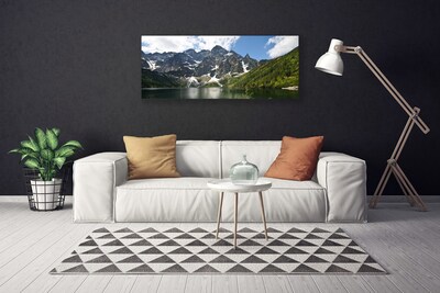 Quadro su tela Paesaggio della foresta del lago di montagna