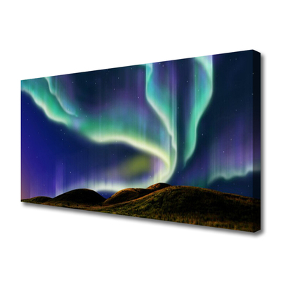 Quadro su tela Paesaggio dell'aurora boreale