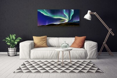 Quadro su tela Paesaggio dell'aurora boreale