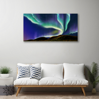 Quadro su tela Paesaggio dell'aurora boreale