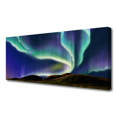 Quadro su tela Paesaggio dell'aurora boreale