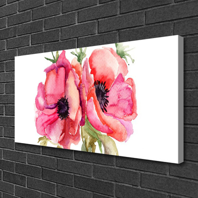 Quadro su tela Fiori ad acquerello