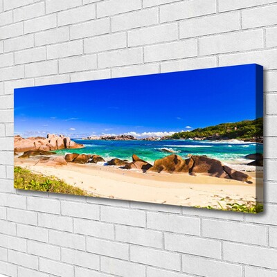 Quadro su tela Paesaggio del mare della spiaggia