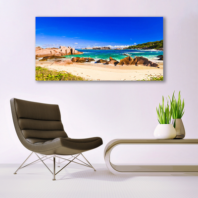 Quadro su tela Paesaggio del mare della spiaggia