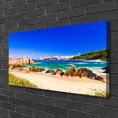 Quadro su tela Paesaggio del mare della spiaggia