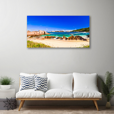 Quadro su tela Paesaggio del mare della spiaggia