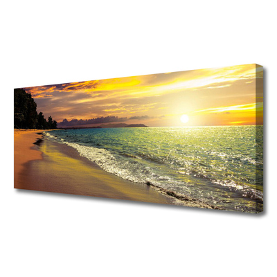 Quadro su tela Sole spiaggia mare paesaggio