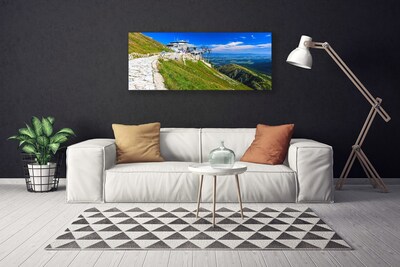Quadro su tela Percorso per il paesaggio delle montagne