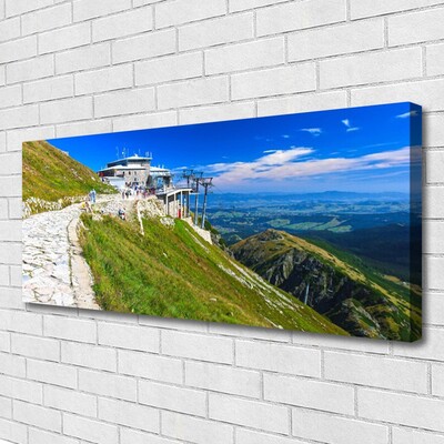 Quadro su tela Percorso per il paesaggio delle montagne