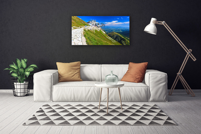 Quadro su tela Percorso per il paesaggio delle montagne