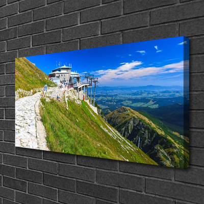 Quadro su tela Percorso per il paesaggio delle montagne