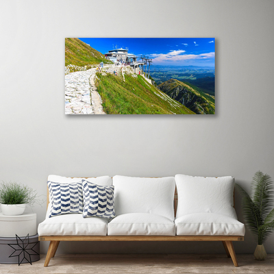 Quadro su tela Percorso per il paesaggio delle montagne