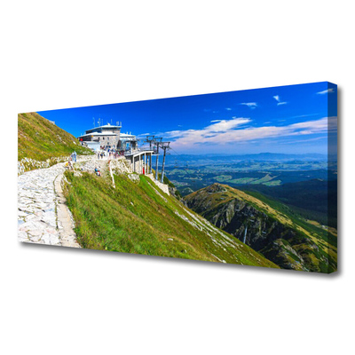 Quadro su tela Percorso per il paesaggio delle montagne