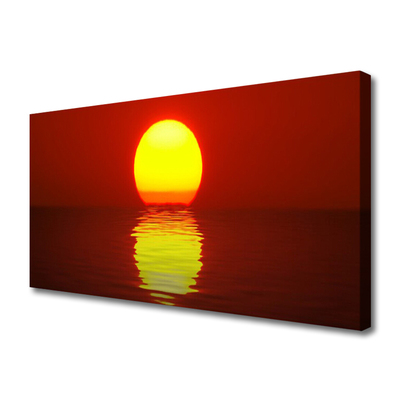 Stampa quadro su tela Paesaggio al tramonto