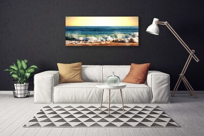 Foto quadro su tela Paesaggio della spiaggia dell'oceano