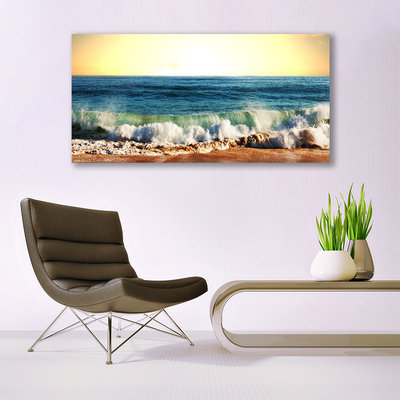 Foto quadro su tela Paesaggio della spiaggia dell'oceano