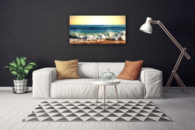 Foto quadro su tela Paesaggio della spiaggia dell'oceano