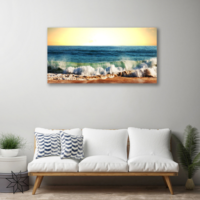 Foto quadro su tela Paesaggio della spiaggia dell'oceano