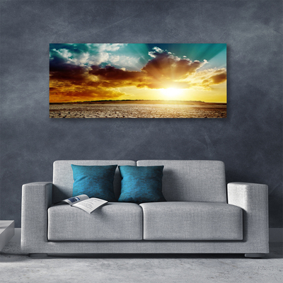 Quadro su tela Paesaggio del deserto del sole