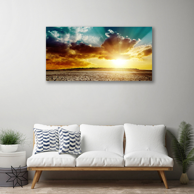 Quadro su tela Paesaggio del deserto del sole