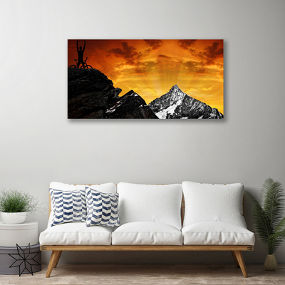 Foto quadro su tela Paesaggio di montagne