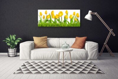 Quadro su tela Tulipani Sul Muro