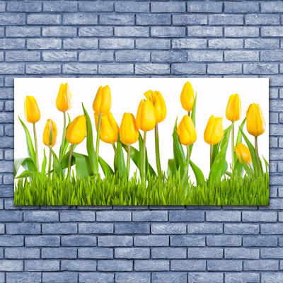 Quadro su tela Tulipani Sul Muro