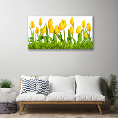 Quadro su tela Tulipani Sul Muro