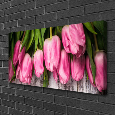 Quadro su tela Tulipani Sul Muro