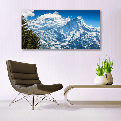 Quadro su tela Paesaggio dell'albero di montagna