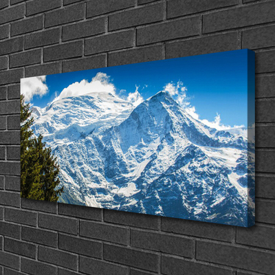 Quadro su tela Paesaggio dell'albero di montagna